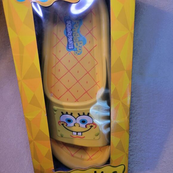 SpongeBob SquarePants Sandals Slides New With Box Mens 12 Shoes - Picture 5 of 5